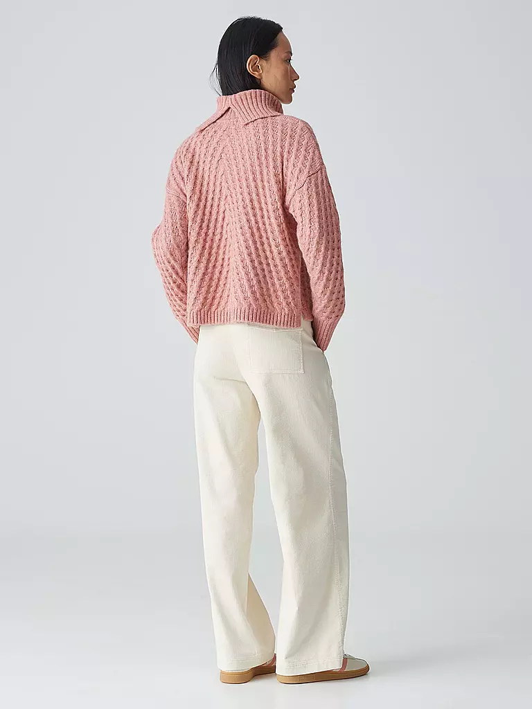 OPUS Rollkragenpullover PLINEA rosa