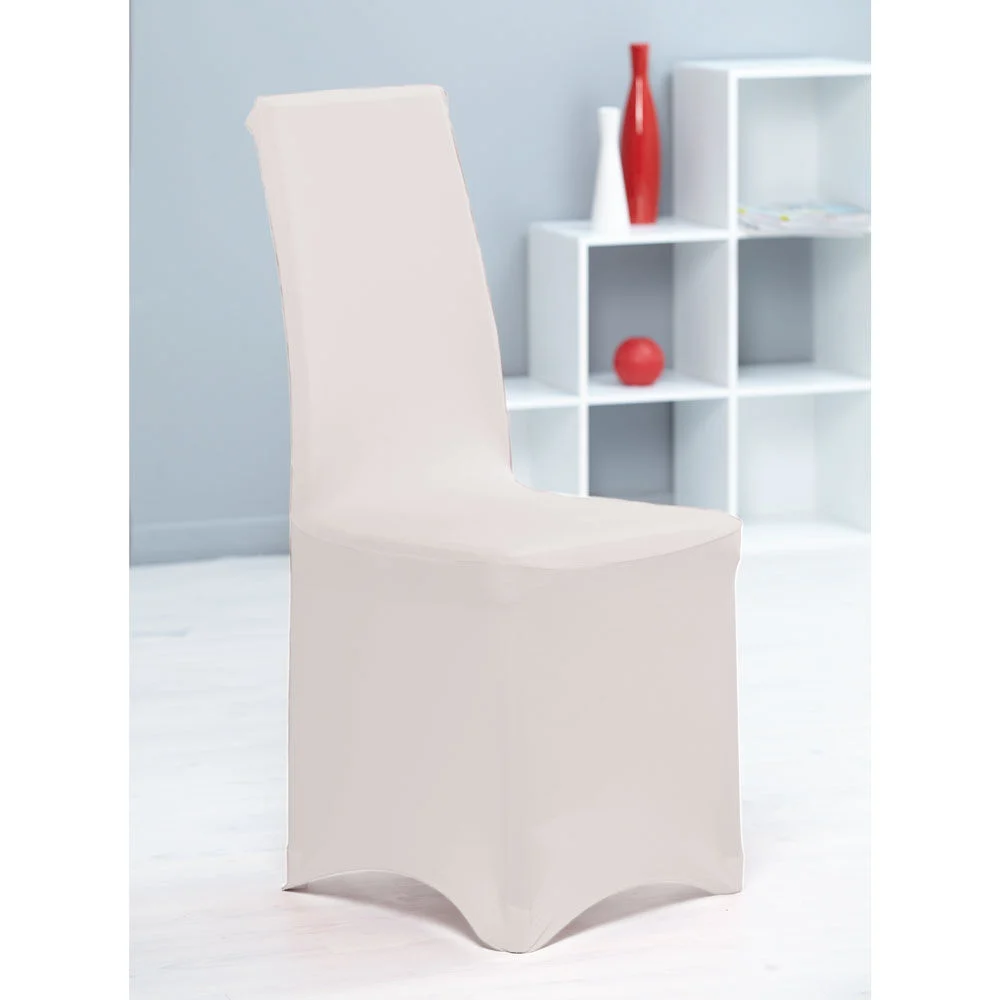Housse de chaise blanc uni