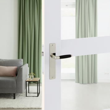 Karwei deurkruk set Lopes recht blind schild nikkel glans