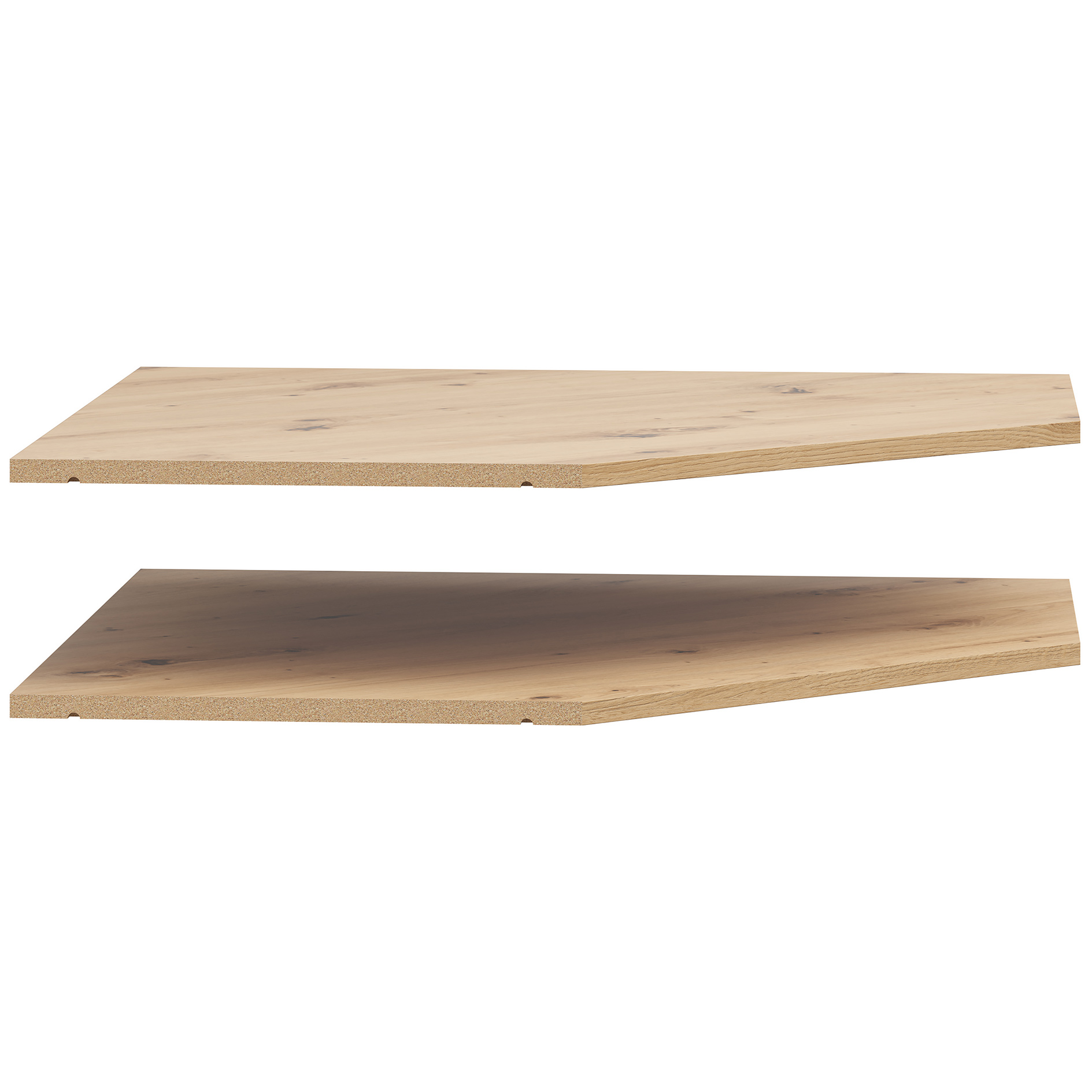 2-teiliges Eck-Einlegeboden-Set - Artisan Eiche