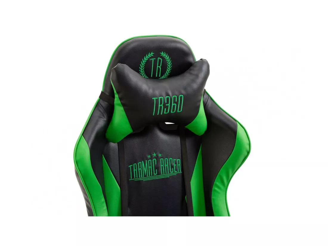 Chaise de bureau - Similicuir & Plastique - Noir / Vert - Ignite
