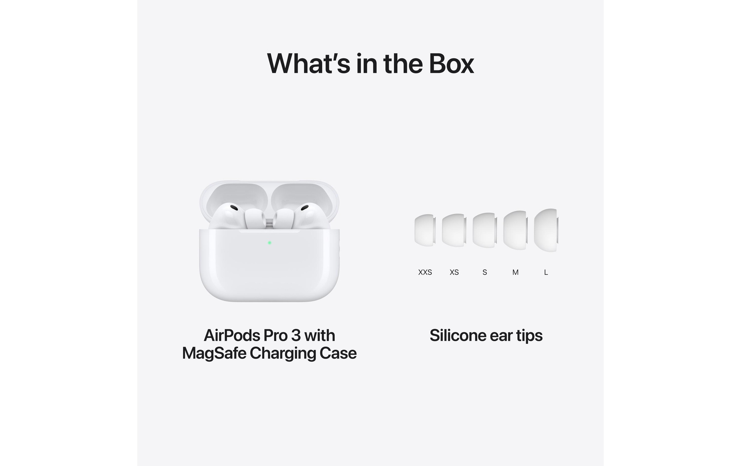 Apple In-Ear-Kopfhörer »True Wireless In-Ear-Kopfhörer AirPods Pro 3 USB-C« Geräuschunterdrückung, Touch-Steuerung an der Ohrmuschel, Mikrofon
