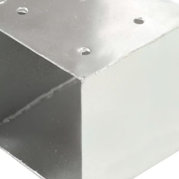vidaXL Stolpesko 4 stk T-form galvanisert metall 71x71 mm