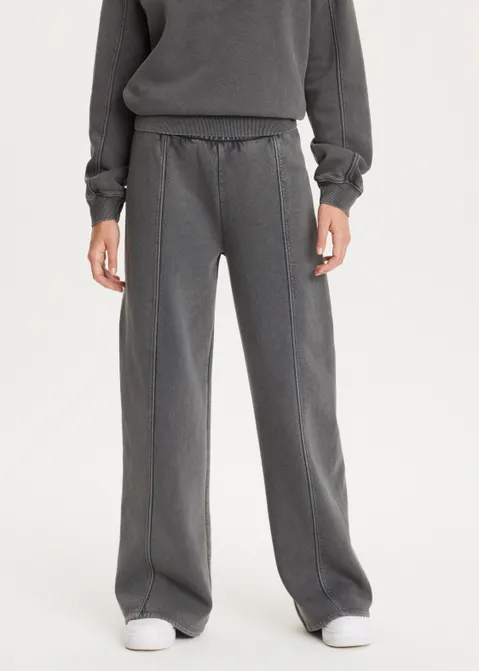 Sweatpants met wijde pijp antraciet (ANTRA)