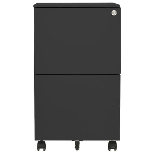 vidaXL Mobilt arkivskap antrasitt 39x45x67 cm stål