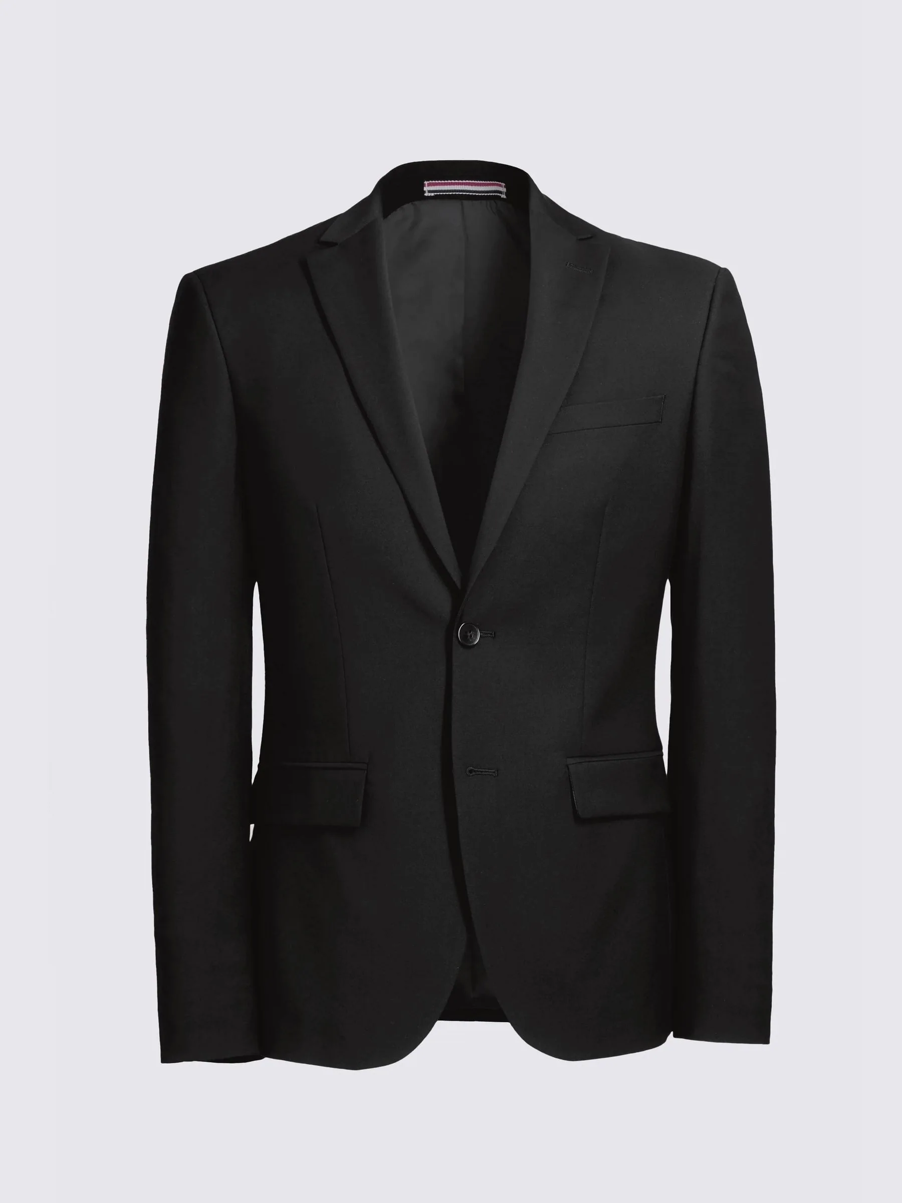 Zwart - MOSS Slim-fit stretchcolbert