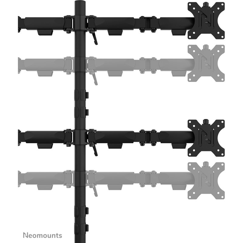 Neomounts DS60-600BL2-2 Bras de moniteur quadruple 10-32