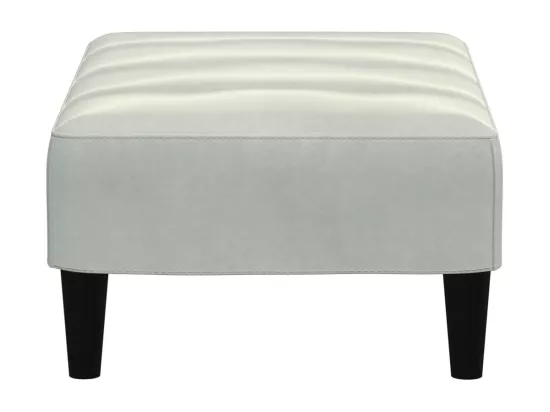 Repose-pied gris clair 77x55x31 cm velours