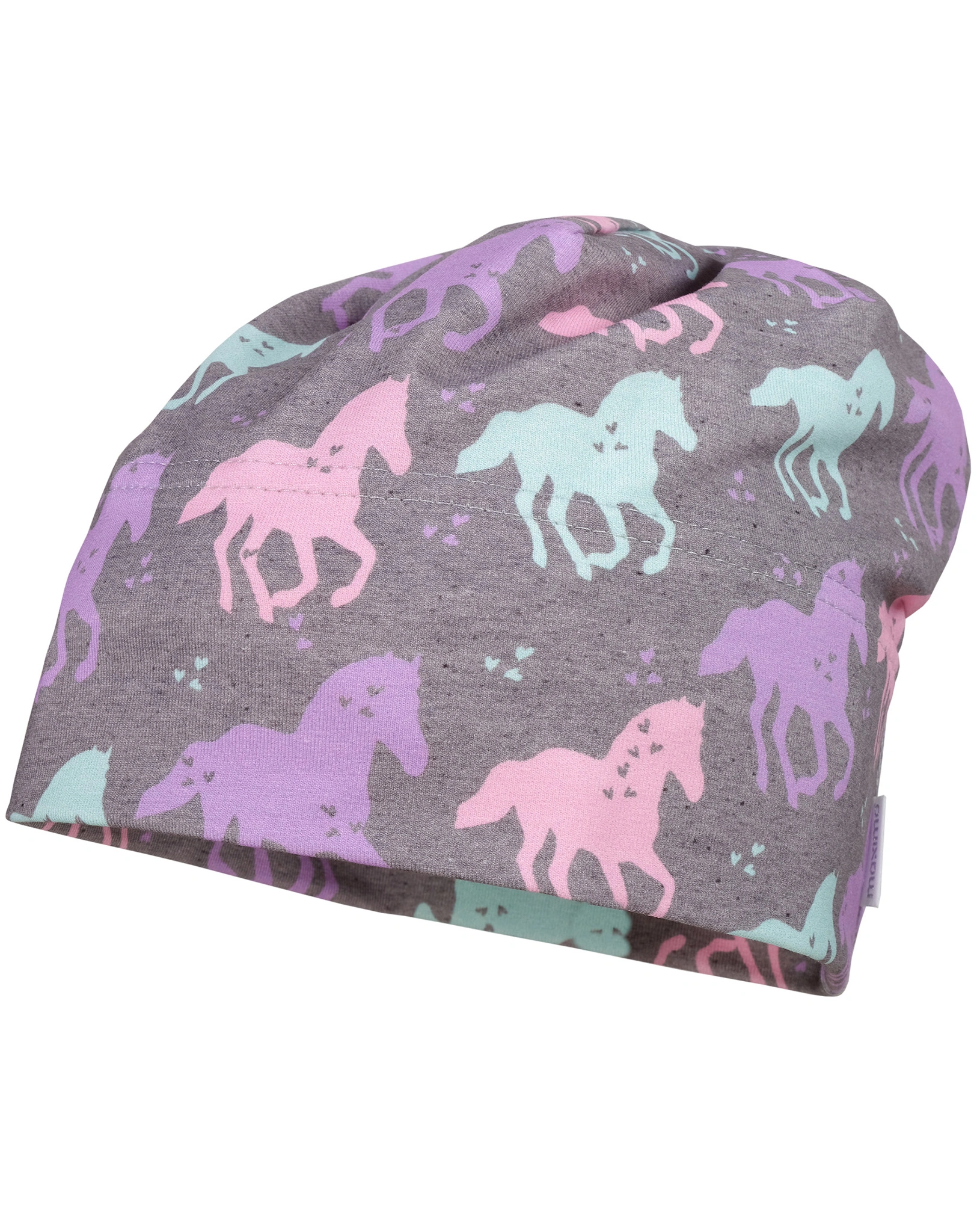 Jersey-Beanie PFERDE in graumelange