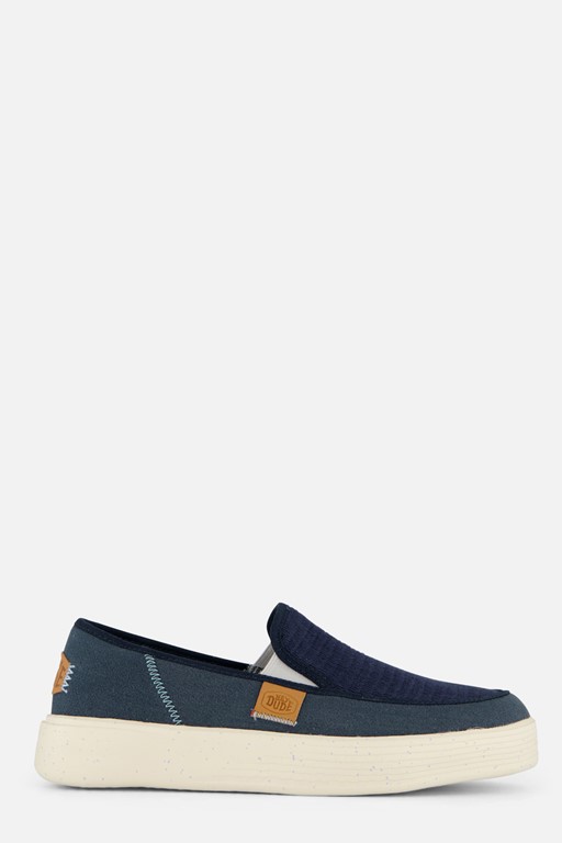 HEYDUDE Sunapee Instappers blauw Katoen