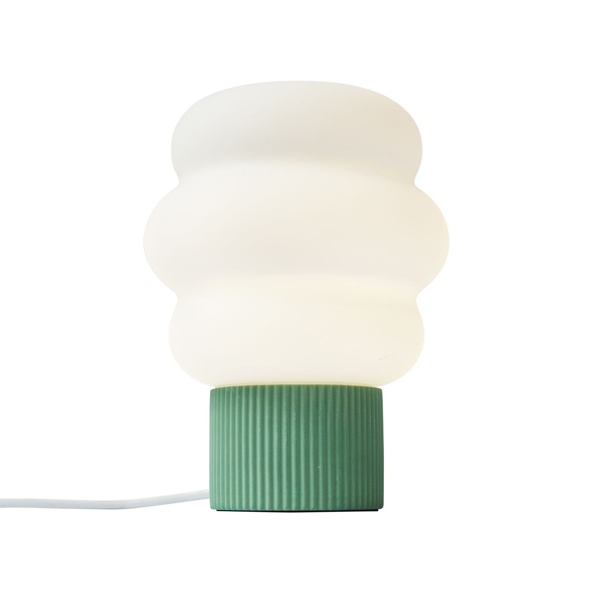 Japandi tafellamp groen met opaal glas 18cm - Kumo