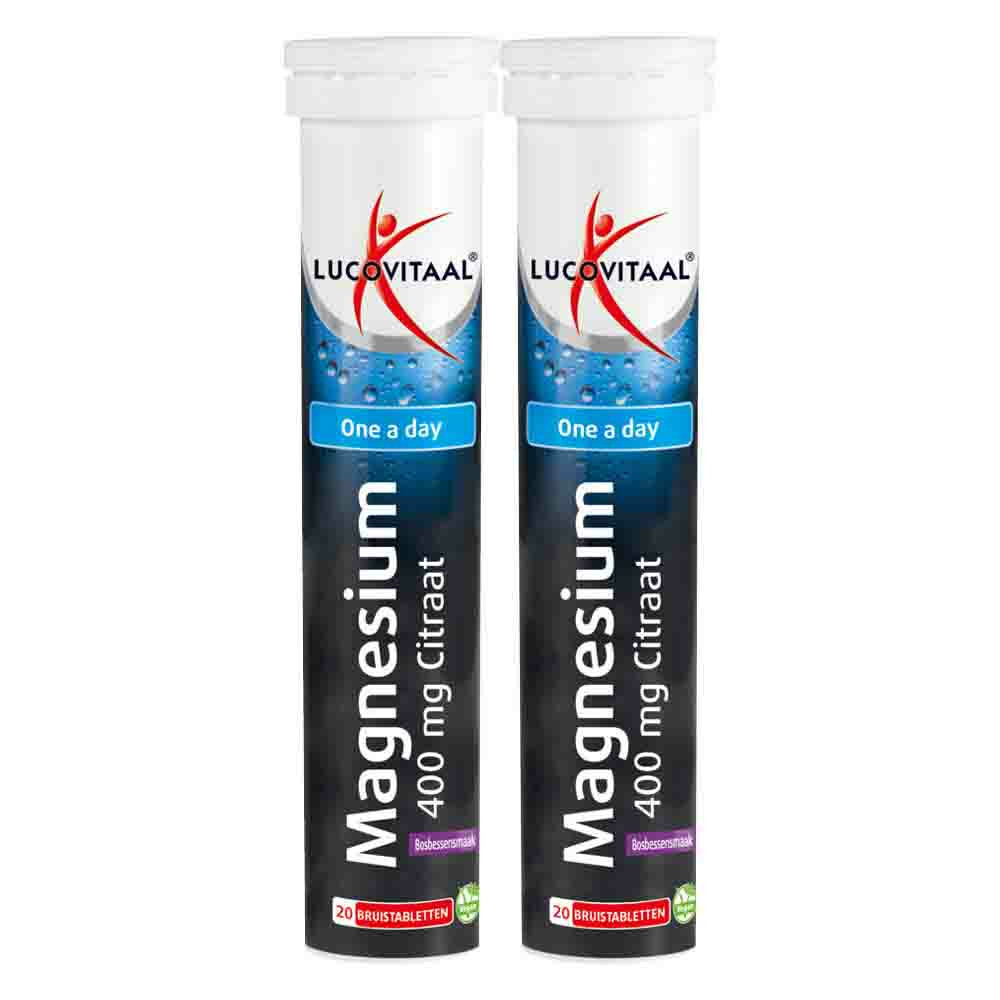 2x Lucovitaal Magnesium Citraat Bruistabletten20 tabletten