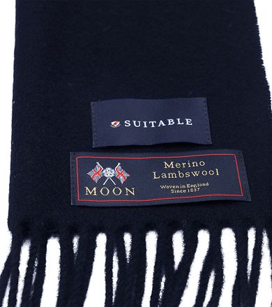 Suitable Sjaal Merino Wol Navy SCARV-STBL-AW24-06 kopen