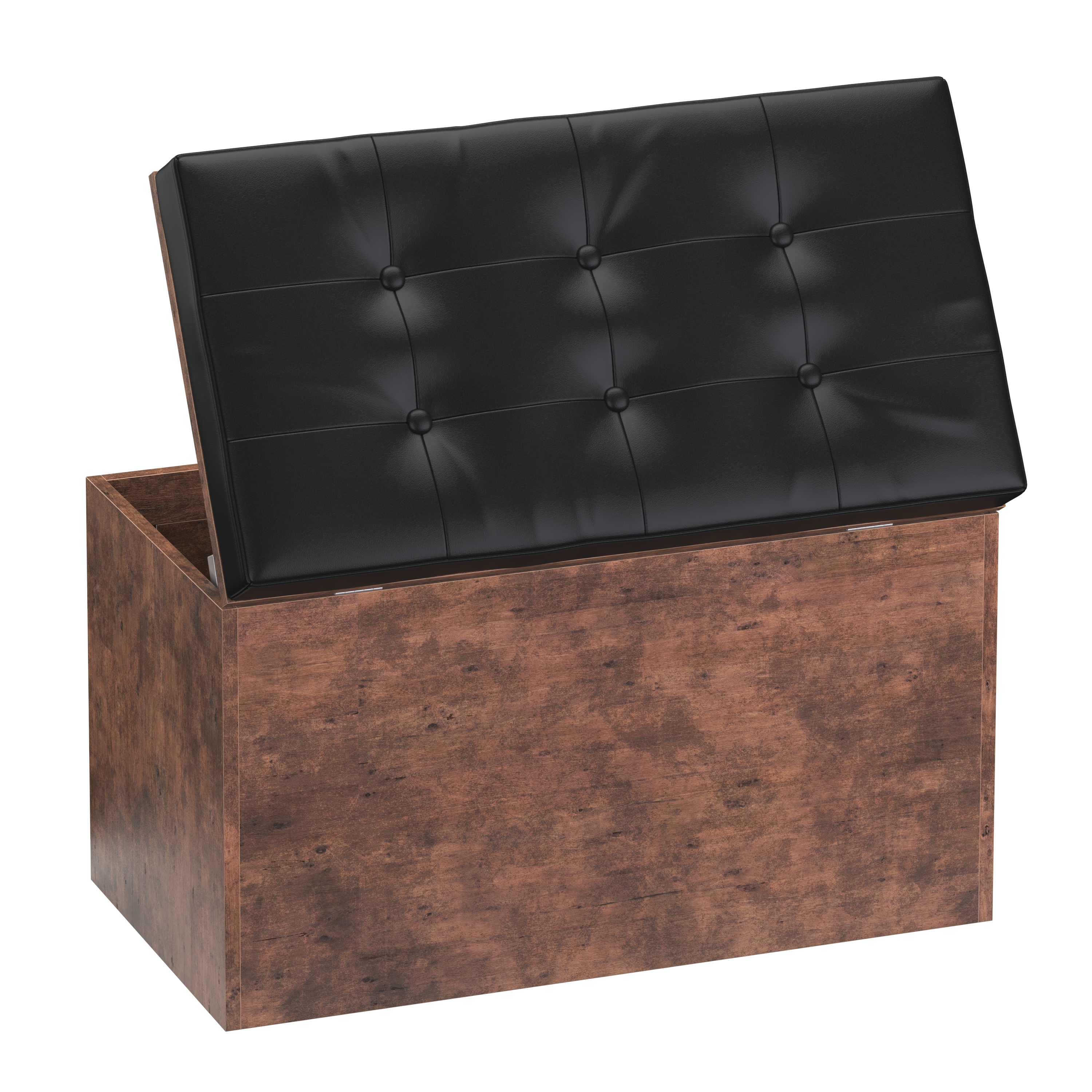 Truhe Leder Vintage BONITA 76 x 48 x 40 cm