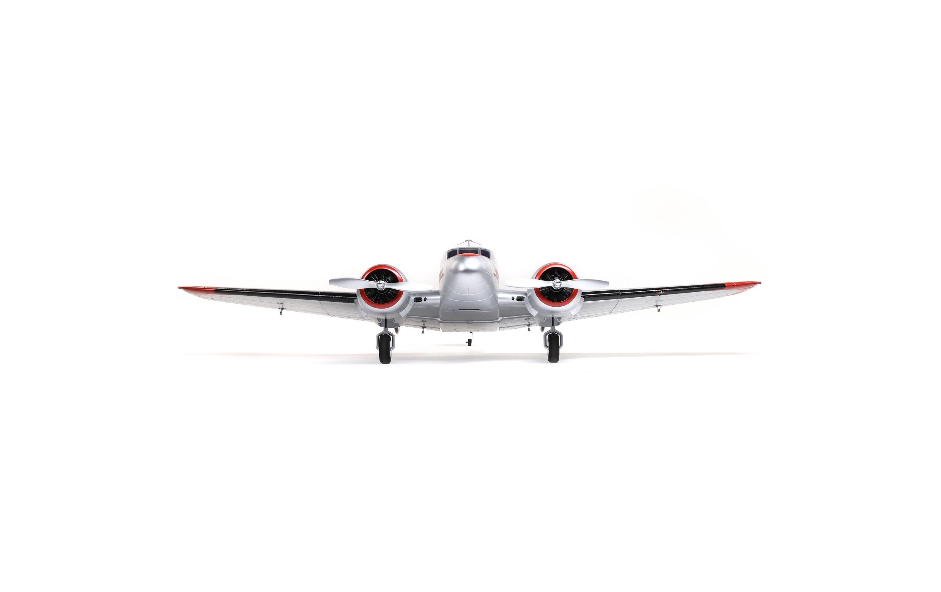 Motorflugzeug Beechcraft D18 1504 mm BNF Basic<br>2-Motoriger Scale Tiefdecker mit Spektrum Technik