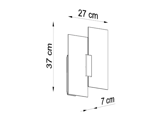 Sollux FABIANO Applique murale à 2 ampoules, blanc, chrome, E27