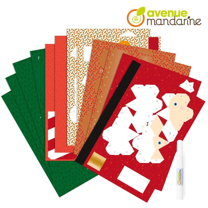 Boîte créative, Pliages de Noël 3D - Rouge