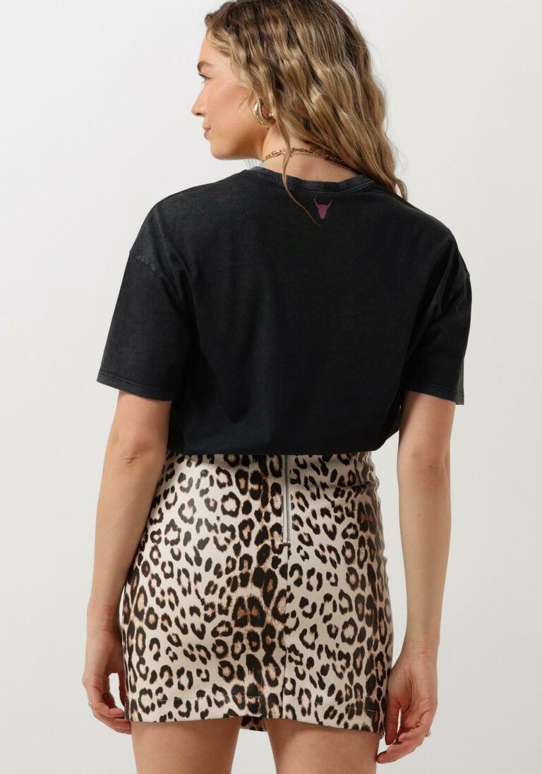 ALIX THE LABEL zwarte alix the label t-shirt ladies knitted the label t-shirt