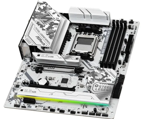 ASRock B650 Steel Legend WiFi - Bundkort - ATX - Socket AM5 - AMD B650 Chipset - USB-C 3.2 Gen 2x2, USB 3.2 Gen 2, USB-C 3.2 Gen 1, USB 3.2 Gen 1 - 2.5 Gigabit LAN, Wi-Fi 6E, Bluetooth - onboard grafik (CPU påkrævet) - HD Audio (8-kanaler)
