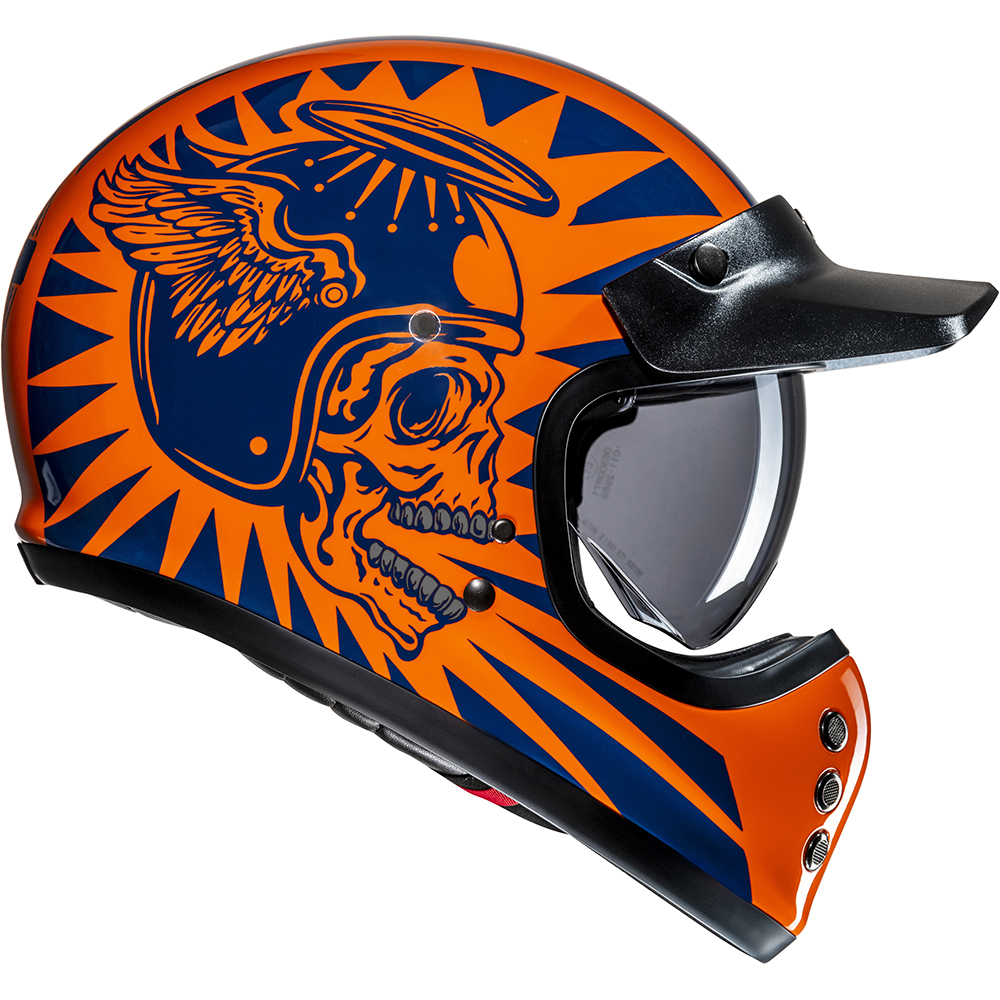 HJC - Casque V60 Flame MC27 / Orange / Bleu