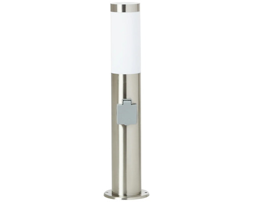 Buitensokkellamp met fitting, 1-lichts, H 46 cm, Chorus roestvrij staal/satijn finish