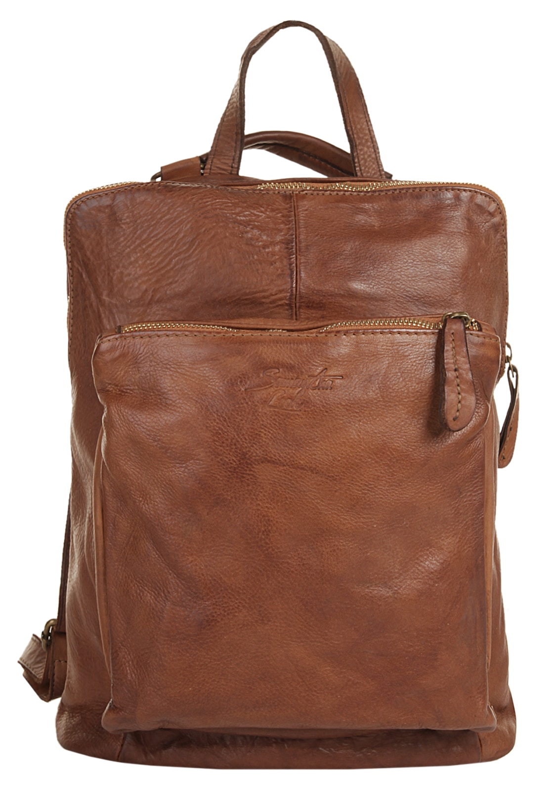 Samantha Look Cityrucksack echt Leder, Made in Italy