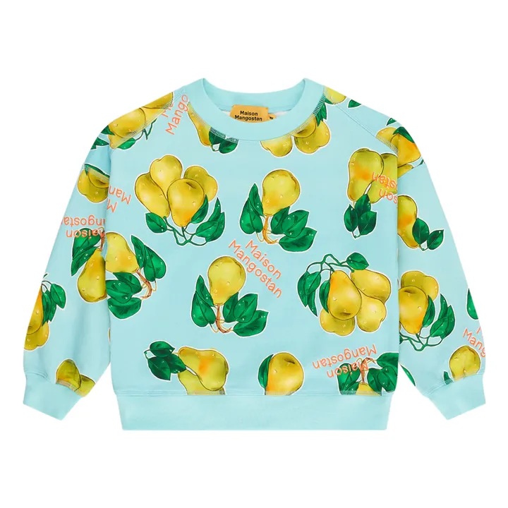 Maison Mangostan Sweat Peritas Coton Bio | Bleu ciel