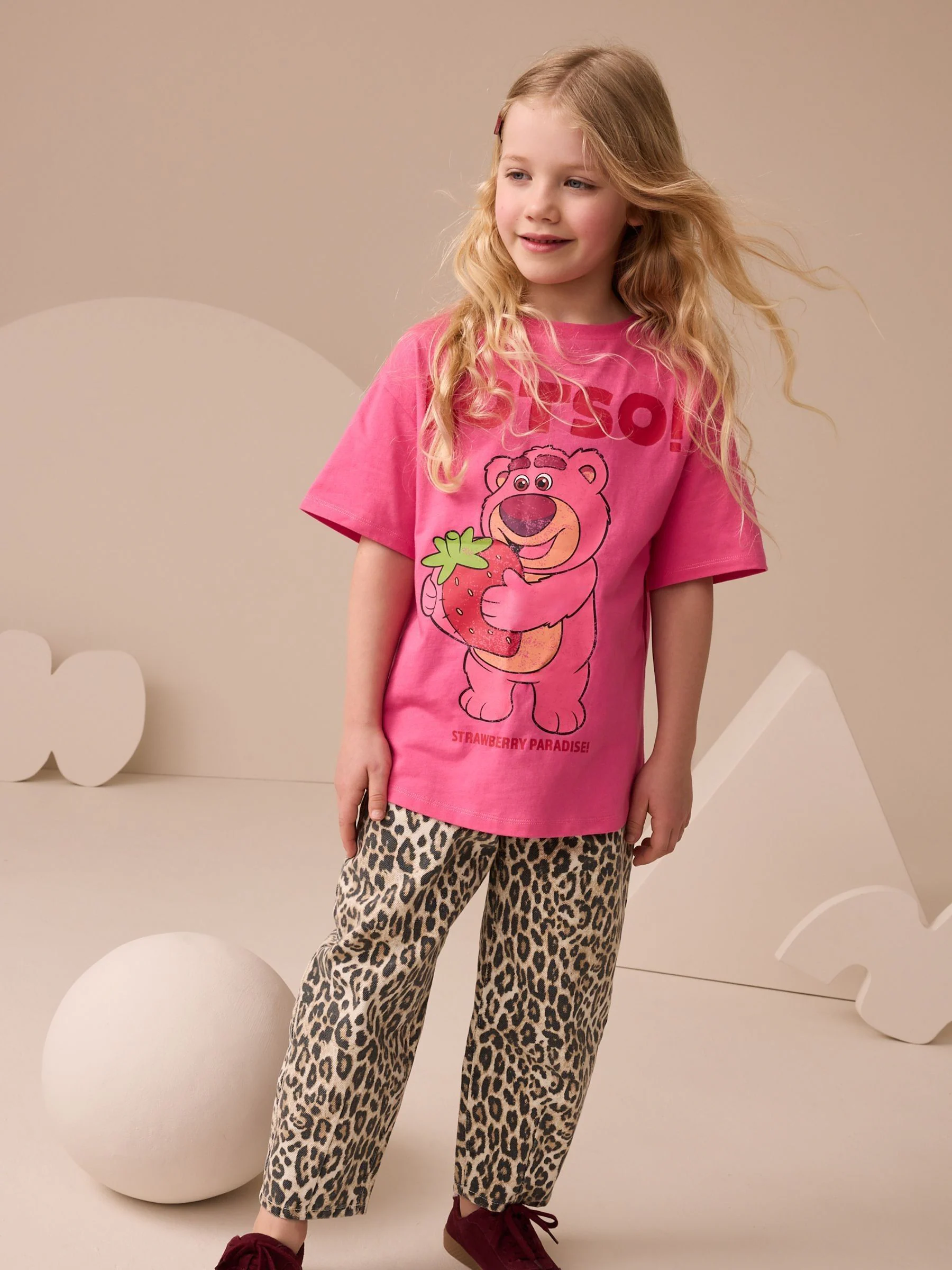 Roze - Oversized Toy Story - T-shirt (3-16jaar)