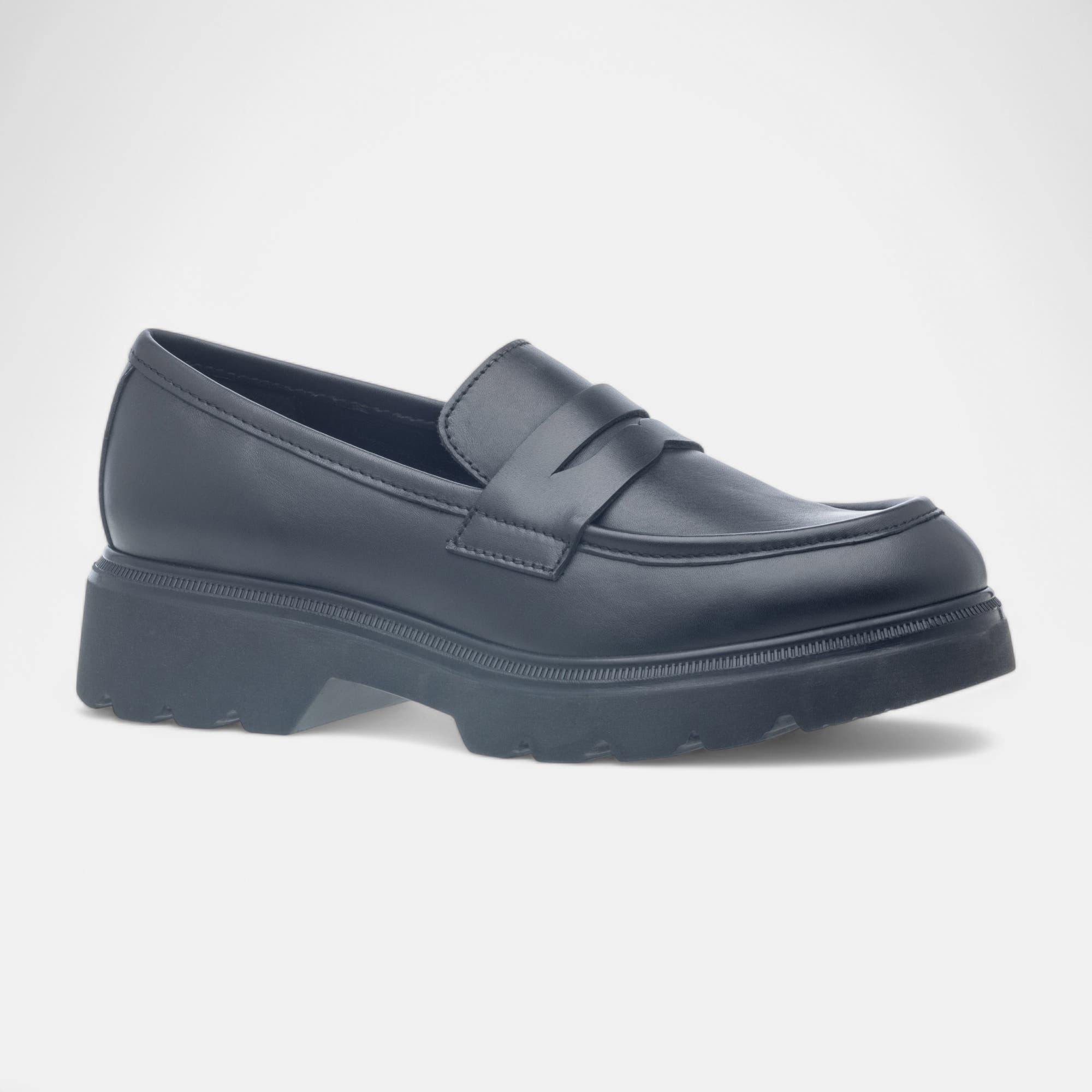 Mocassins Femme en cuir noir