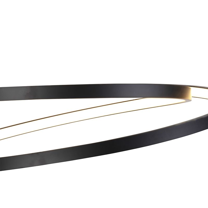 Design hanglamp zwart 55cm incl. LED dimbaar - Rowan