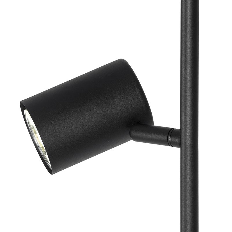 Smart vloerlamp zwart 3-lichts incl. 3 Wifi GU10 50mm - Jeana