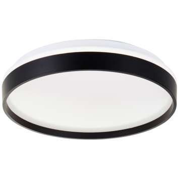 Brilliant plafondlamp Britt zwart dimbaar Ø33 cm 22W 2300lm