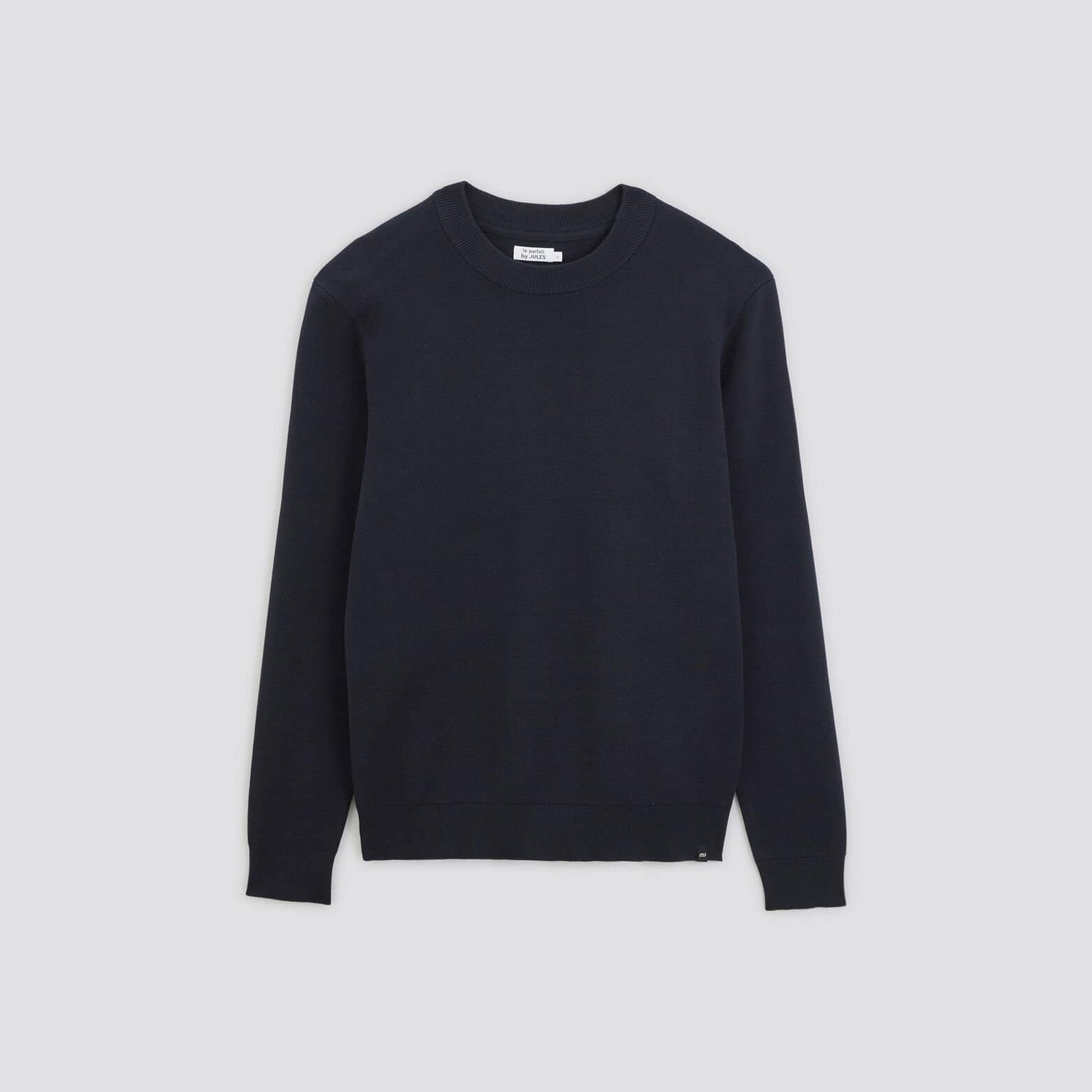 Pull uni 'le parfait by JULES' Bleu moyen