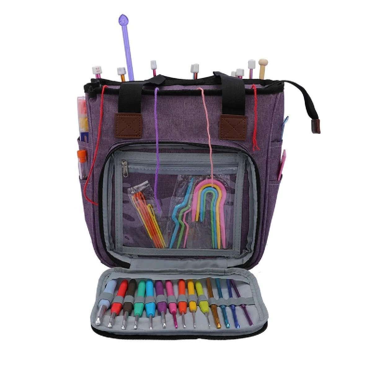 Universal Sac à tricoter portable - Violet