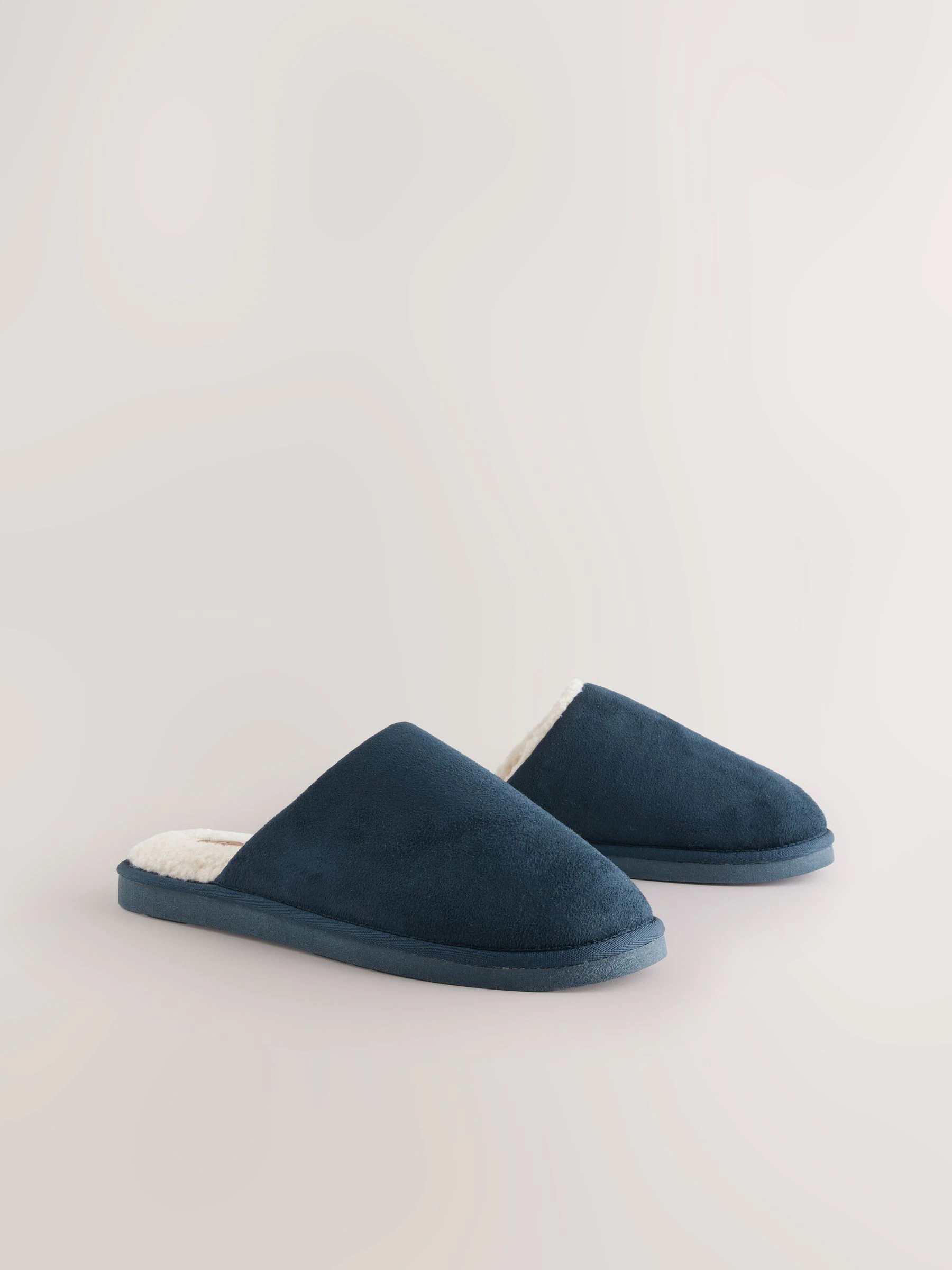 Marineblauw - Microsuede Mule Slippers