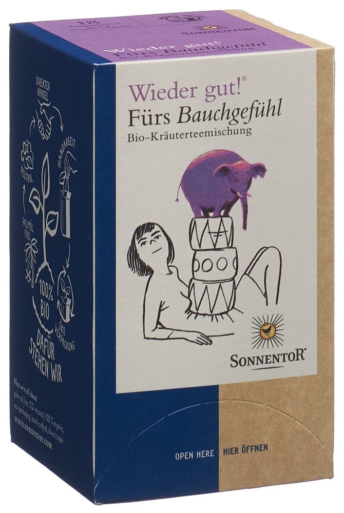 SONNENTOR Bauchgefühl Tee<br>18 Stück, Beutel, BIO