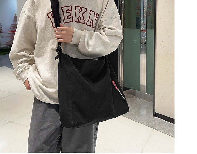 Hikuozy - Effen corduroy crossbodytas