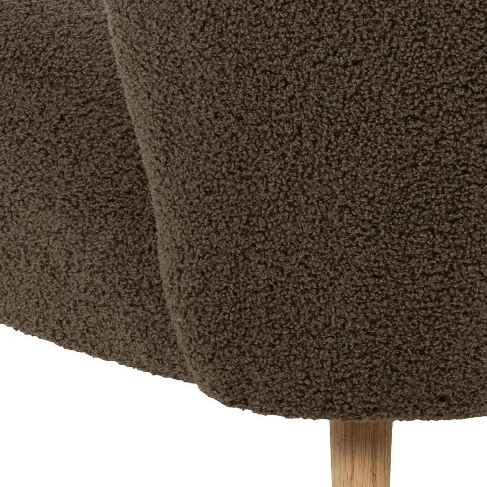 Fauteuil Bruin Stof - Zithoogte 45cm - 71x75x80cm - Ellie