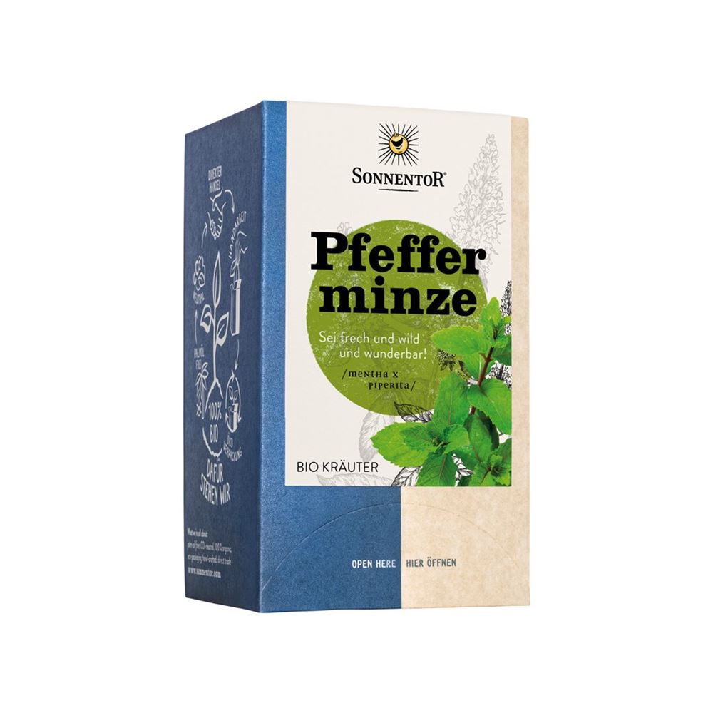 SONNENTOR Pfefferminze<br>18 Stück, Beutel, TEES, einzeln verpackt BIO