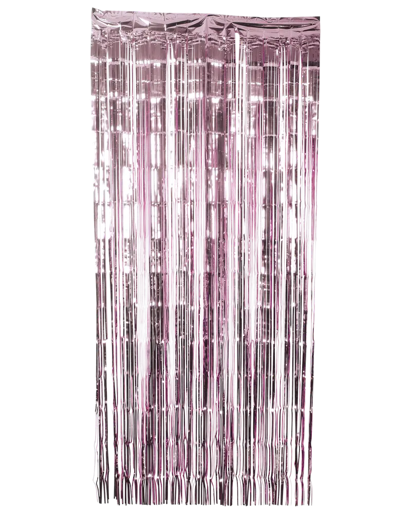 Lametta gardin 250 cm - Mat pink
