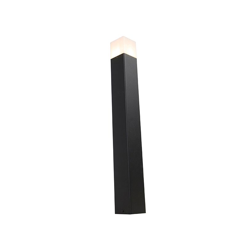 Buiten paaltje zwart opaal glas 70 cm grondpin en kabelmof - Denmark