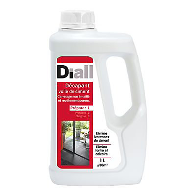 Décapant voile de ciment Diall pour carrelage non émaillé 1L