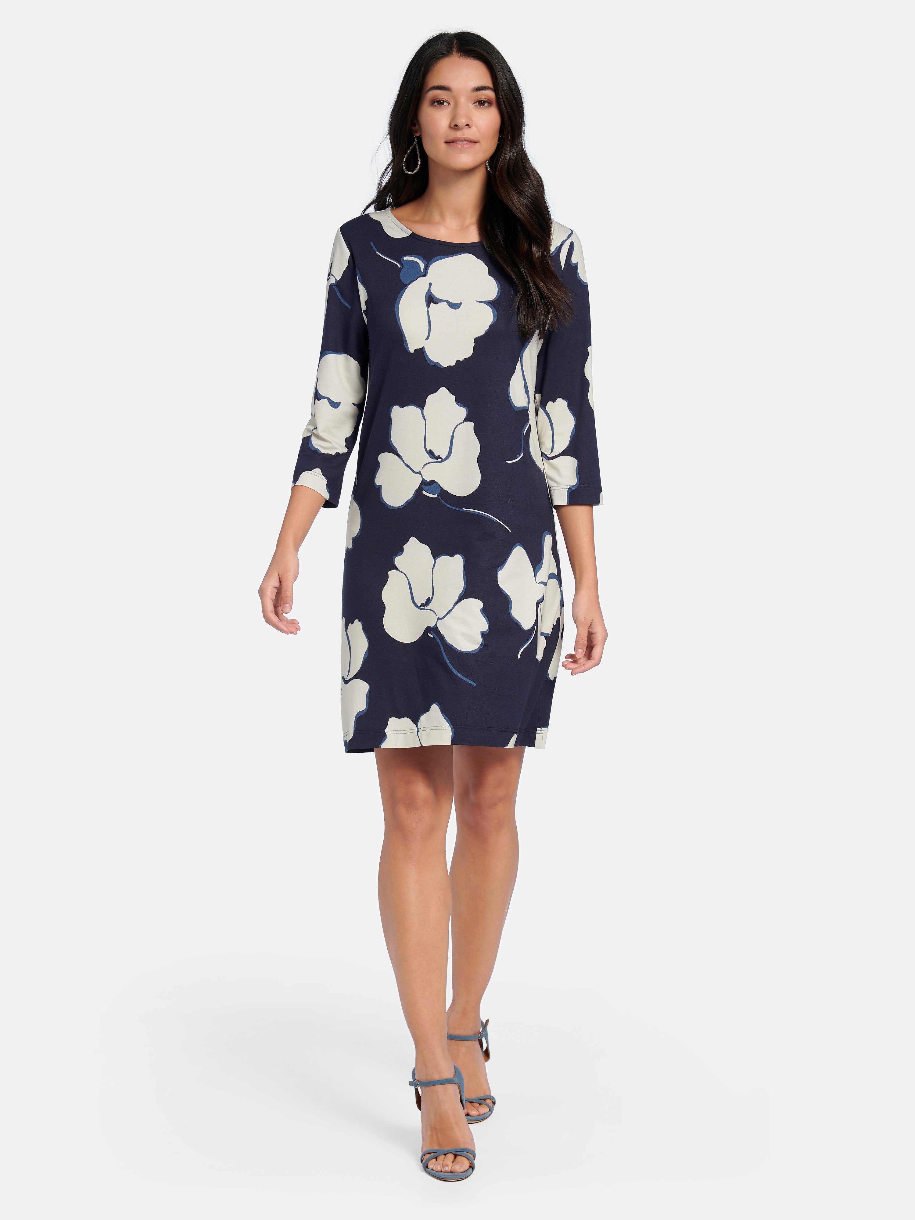 Jersey-Kleid mit 3/4-Arm