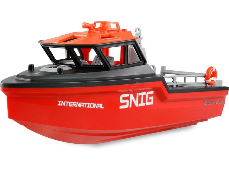 Amewi Rettungsboot Jet 320 mm Schwarz/Rot Ferngesteuertes Rettungsboot mit Brushless-Antrieb