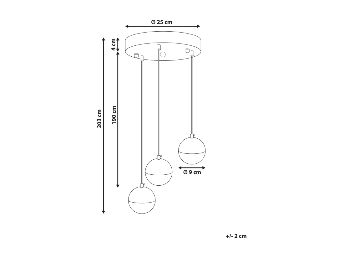 Lampe LED suspendue ANKOBRA Métal Noir