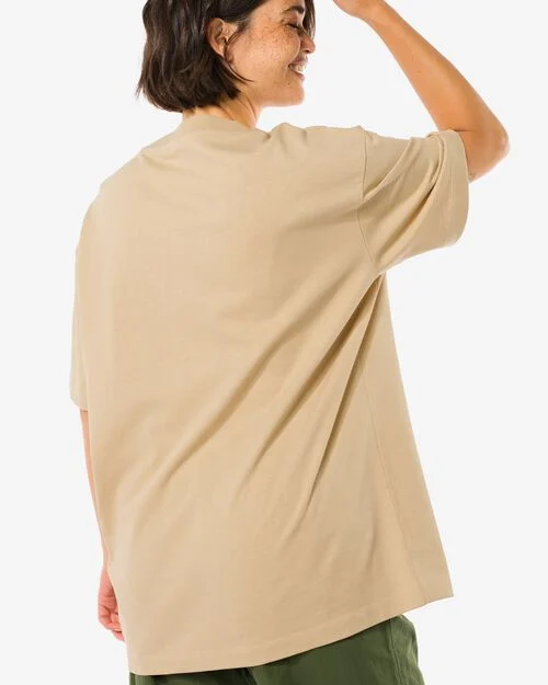 t-shirt femme surdimensionné beige
