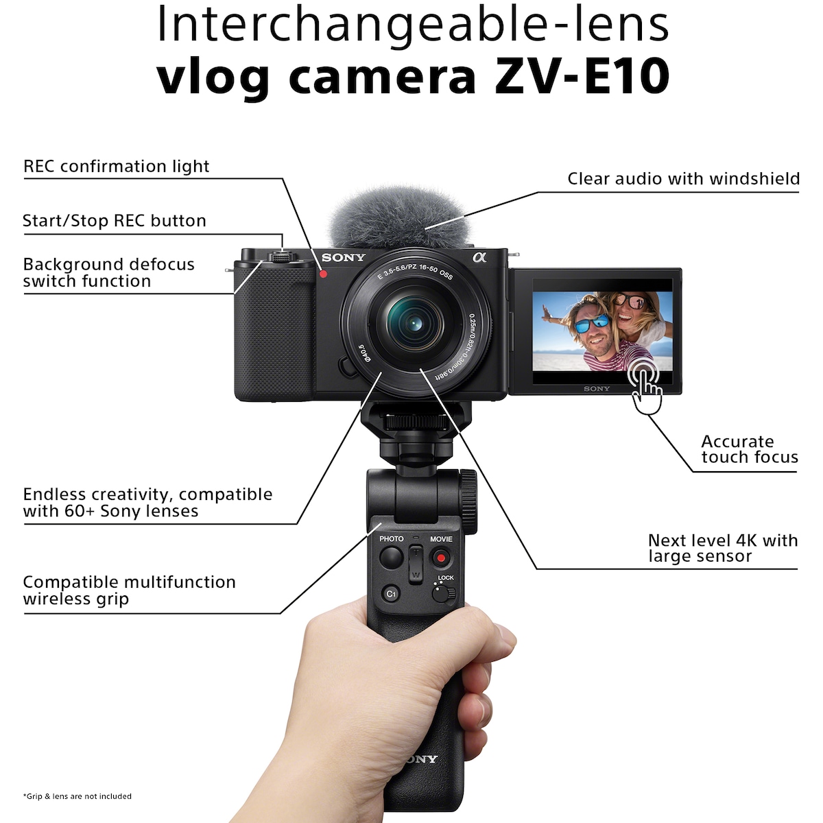 Sony digitalkamera til vlogging ZV-E10L