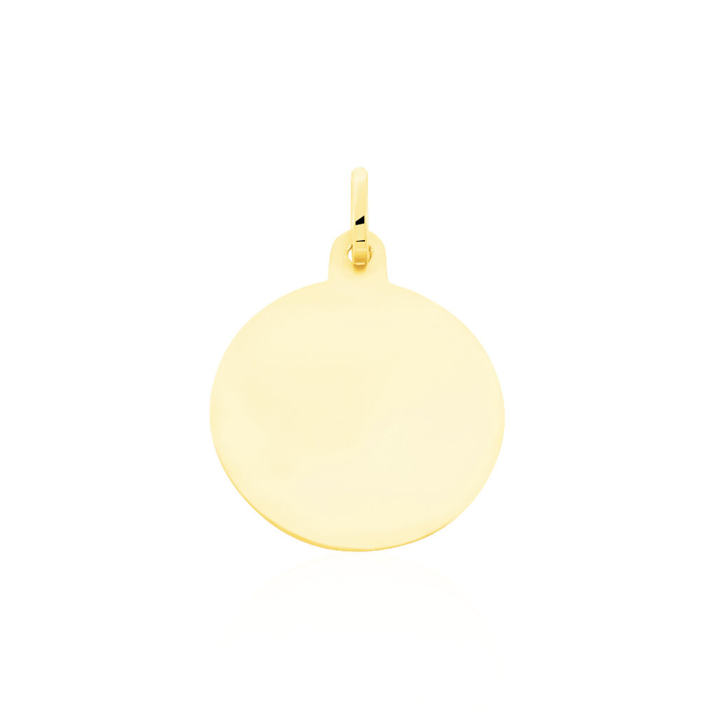 Pendentif Ange Rond Mat Or Jaune