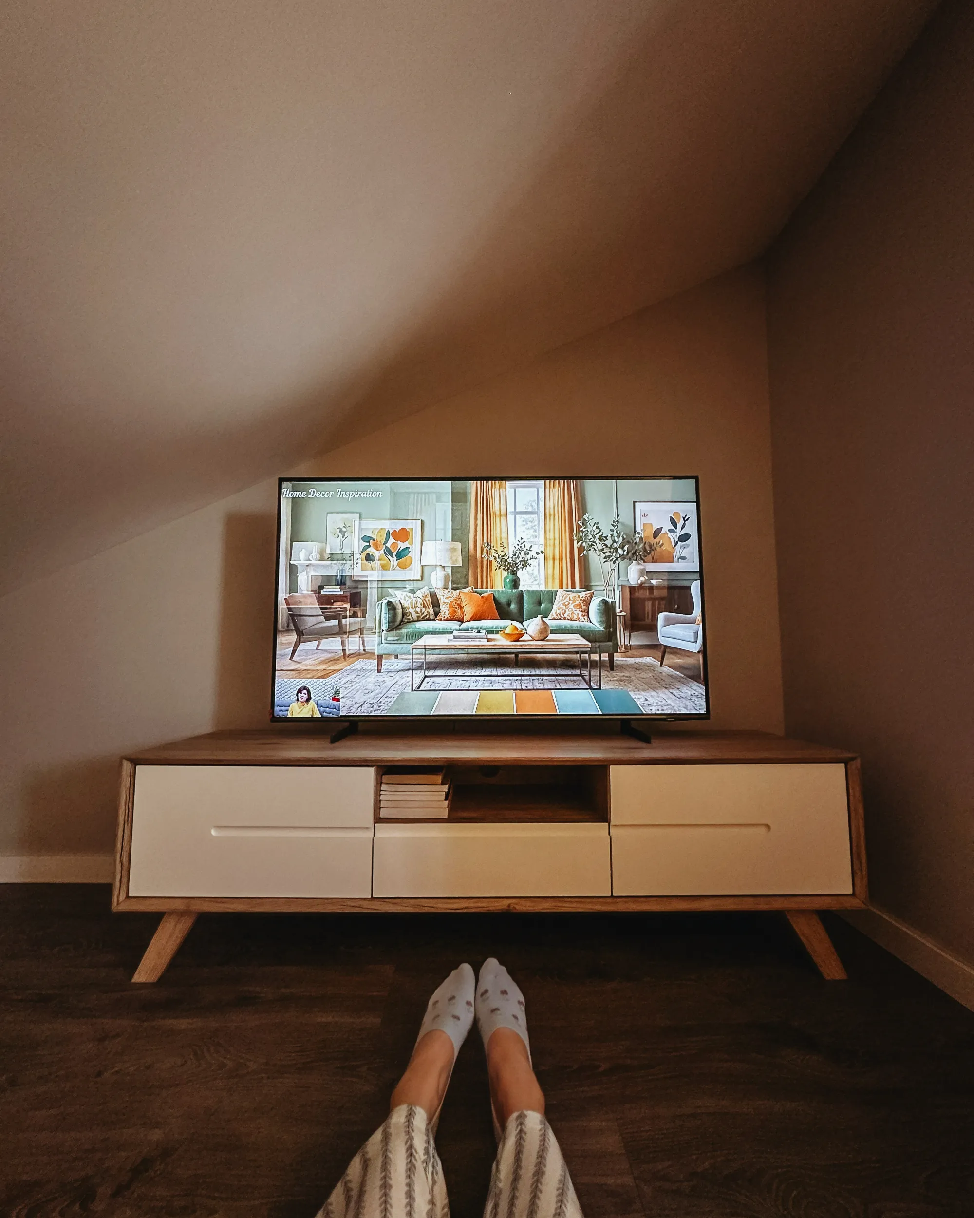 TV-meubel FORESTER Bruin/wit