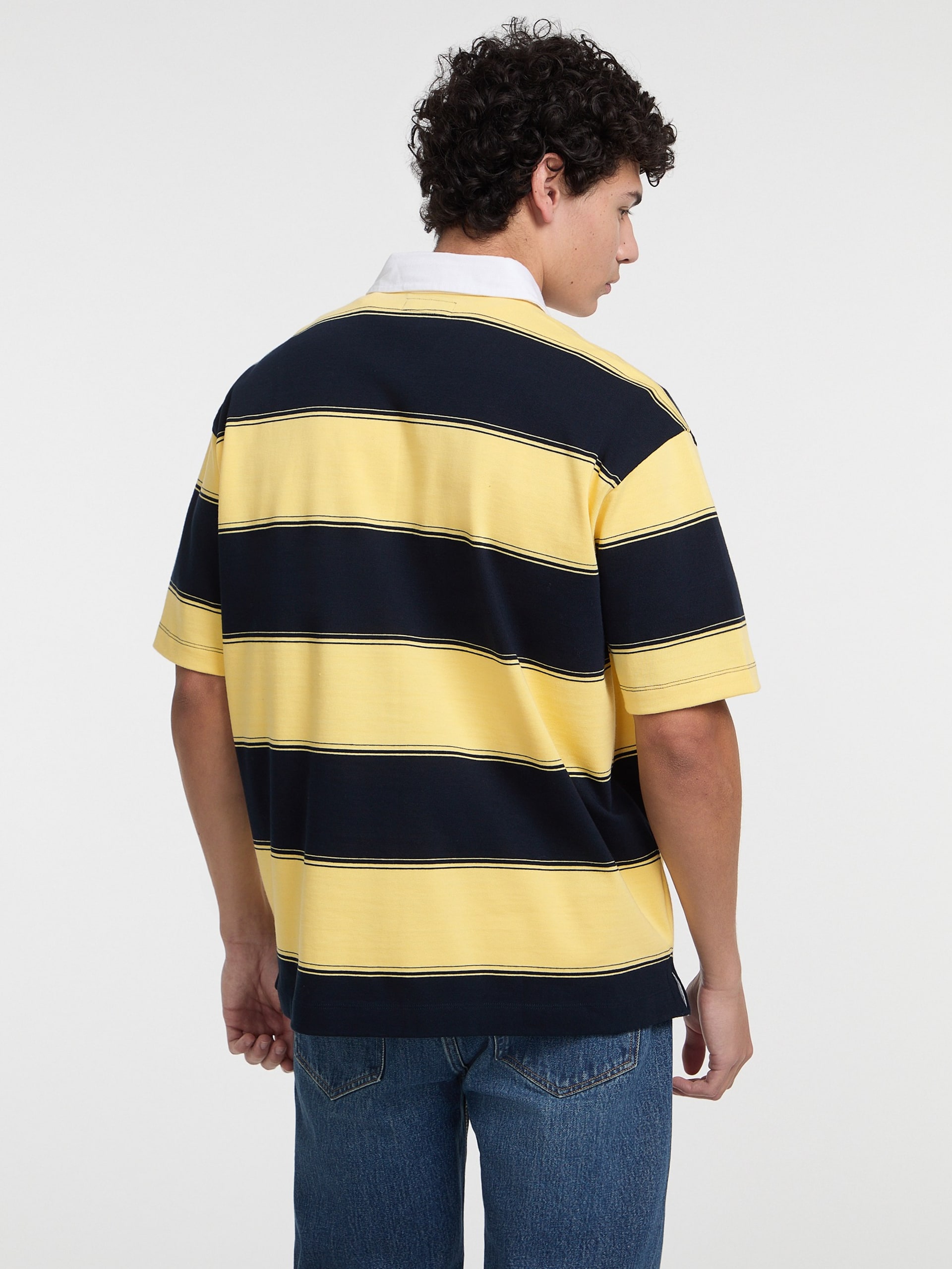 Polo de rugby listrado